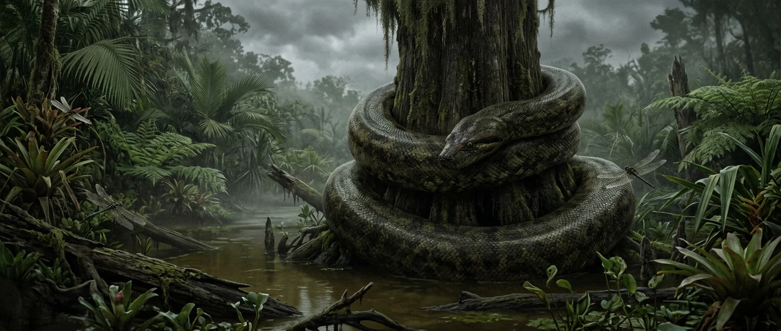 Titanoboa cerrejonensis, the massive 50-foot prehistoric snake that ruled ancient Colombian swamps 60 million years ago